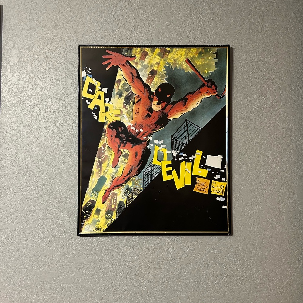 Daredevil Artwork by Frank Miller and Klaus Janson Omnibus Poster framed